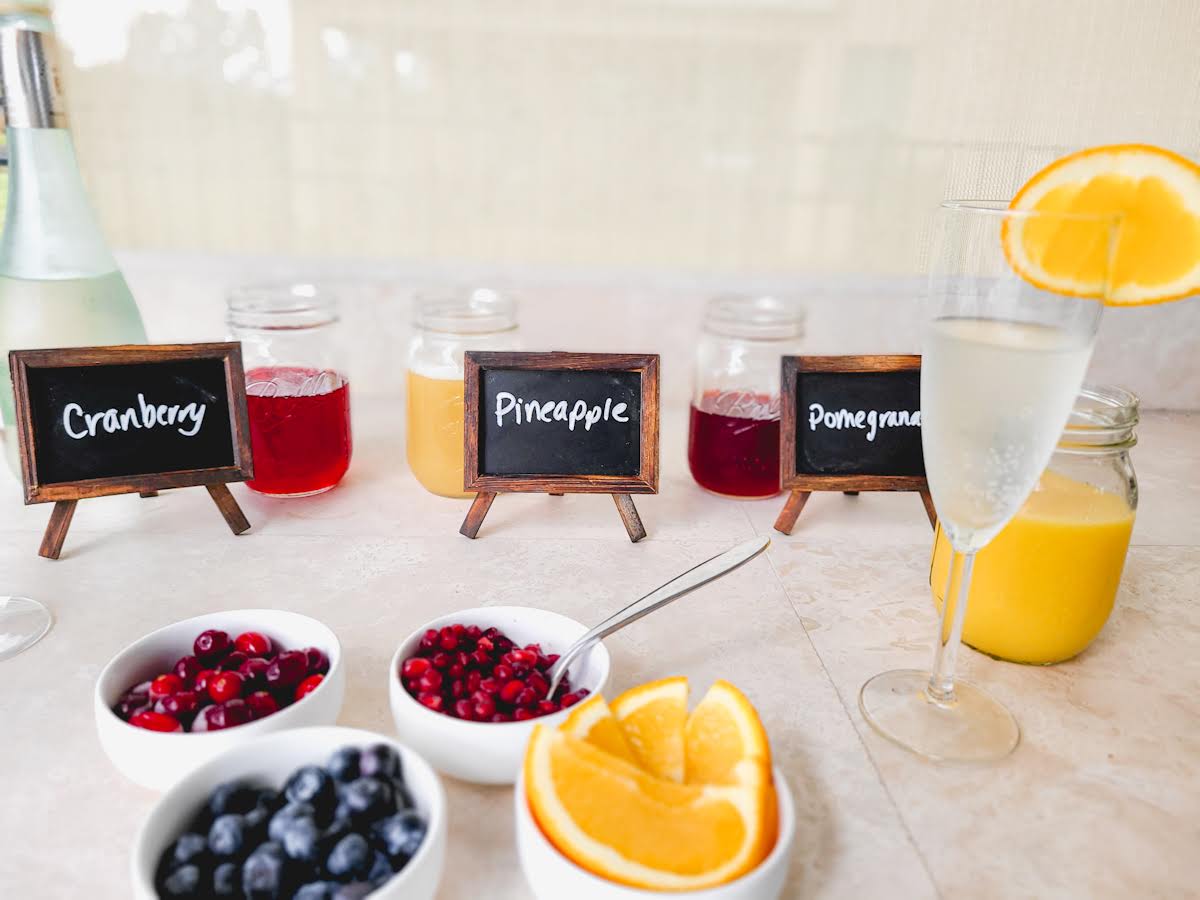 Easy At Home Mimosa Bar